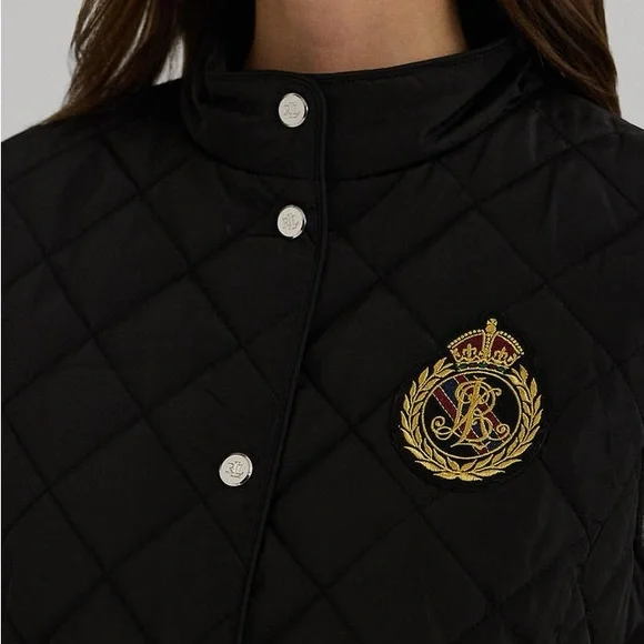 Lauren Ralph Lauren Women's Recycled Quilt Vest W Crest 23" - Picture 9 of 10